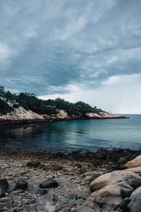 Scenic view of sea against sky