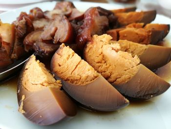 Close-up of food in plate