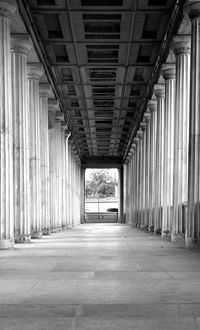 View of corridor in row