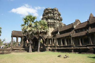 Ancient temple against sky