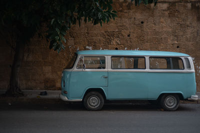 Vintage car on street