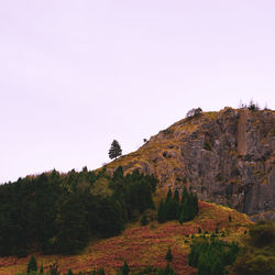 Scenic view of mountains against clear sky