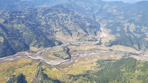 High angle view of mountain landscape