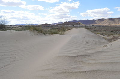 Scenic view of desert against sky