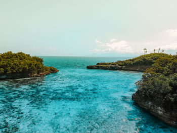 Scenic view of sea against sky