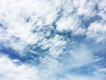 Low angle view of clouds in sky