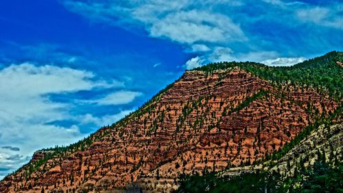 Low angle view of mountain against sky