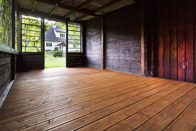 Interior of hardwood floor