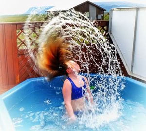 Girl in swimming pool