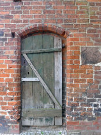 Window on brick wall