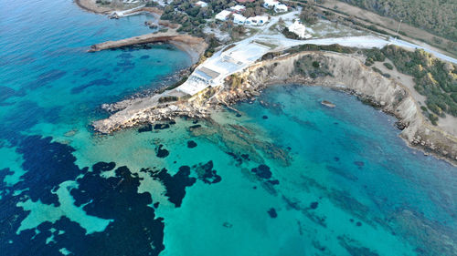 High angle view of swimming pool