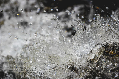 Close-up of wet splashing water