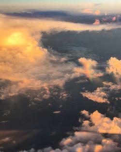 Low angle view of clouds in sky during sunset