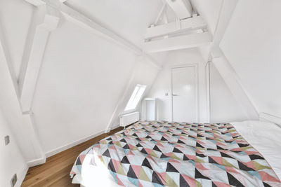 View of bed in attic