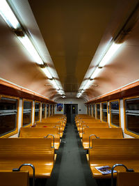 View of train in subway station