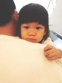 Close-up portrait of cute baby