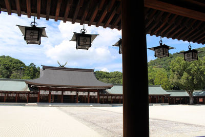 Built structure by building against sky