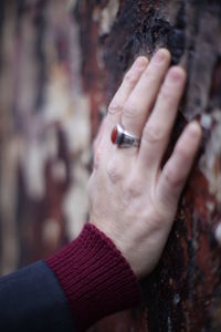 Close-up of cropped hand