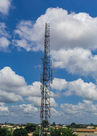 Communications tower against sky