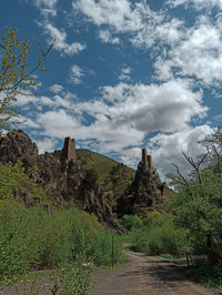 Scenic view of land against sky