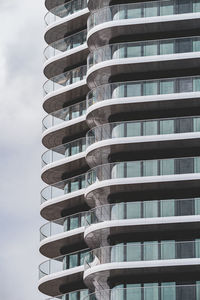 Low angle view of modern building against sky