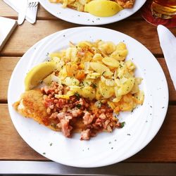 Close-up of served food