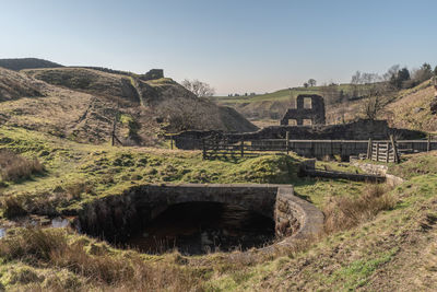 Scenic view of old castle against sky