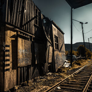 Abandoned railroad track