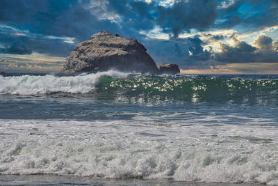 Scenic view of sea against sky