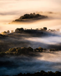 Scenic view of cloudscape against sky during sunset