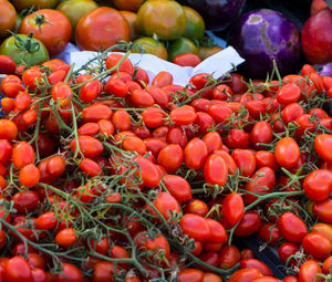Tomatoes for homemade salsa at the marketplace
