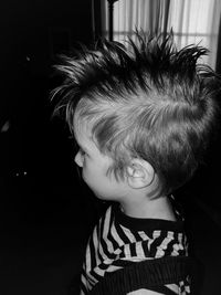 Portrait of cute boy at home