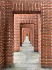 Brick wall of building