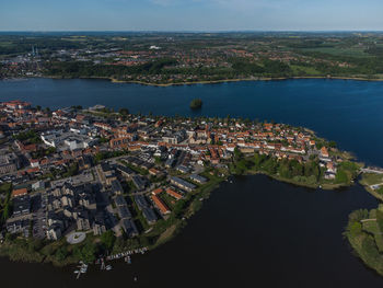 Aerial view of skanderborg city