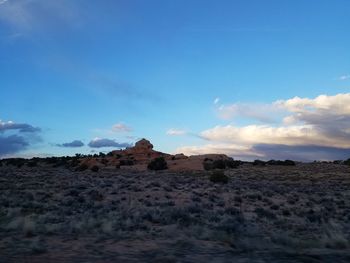 Scenic view of desert against sky