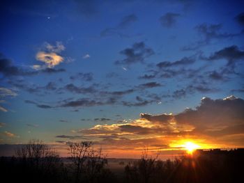 Sun shining through clouds