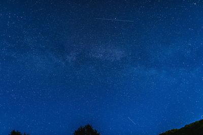 Low angle view of stars against sky at night