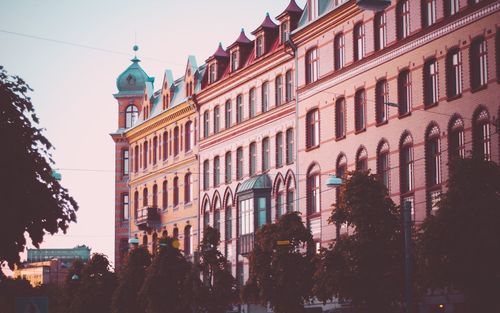 Low angle view of buildings against sky