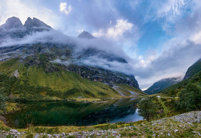 Overview of stavbergvatnet, norangsdalen, norway