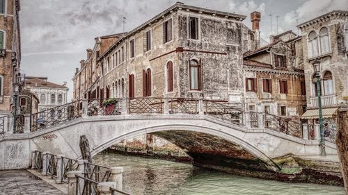 Canal passing through city