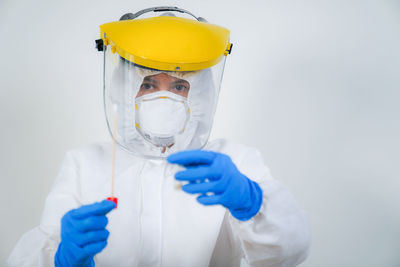 Midsection of person with ice cream