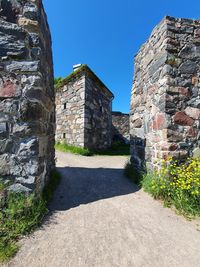 View of historical building against blue sky