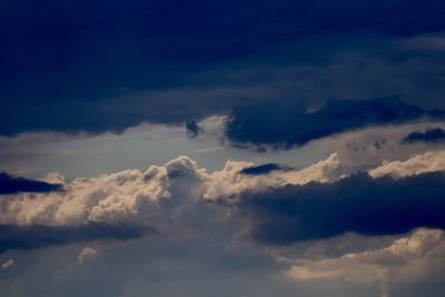 Low angle view of clouds in sky