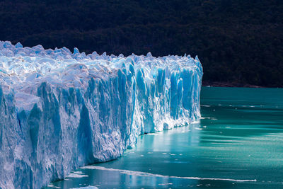 Scenic view of snowcapped mountains and glacier