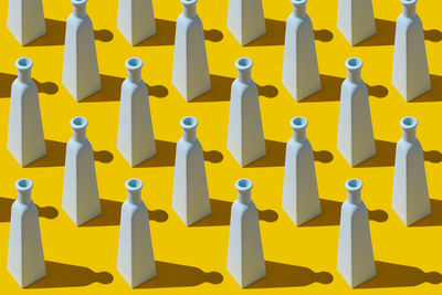 Full frame shot of yellow flags on wall