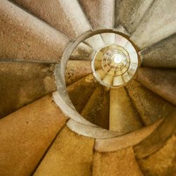 Low angle view of spiral staircase