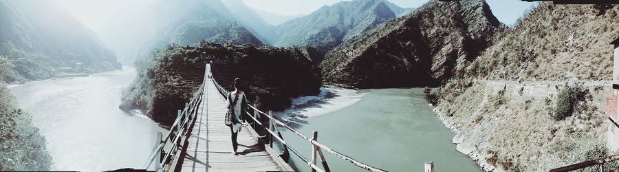View of mountain range in the background