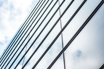 Low angle view of modern building against sky