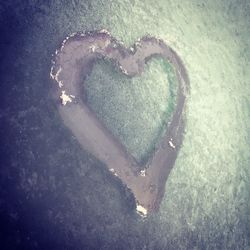 Heart shape made from glass