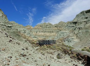 Scenic view of rocky mountains against sky